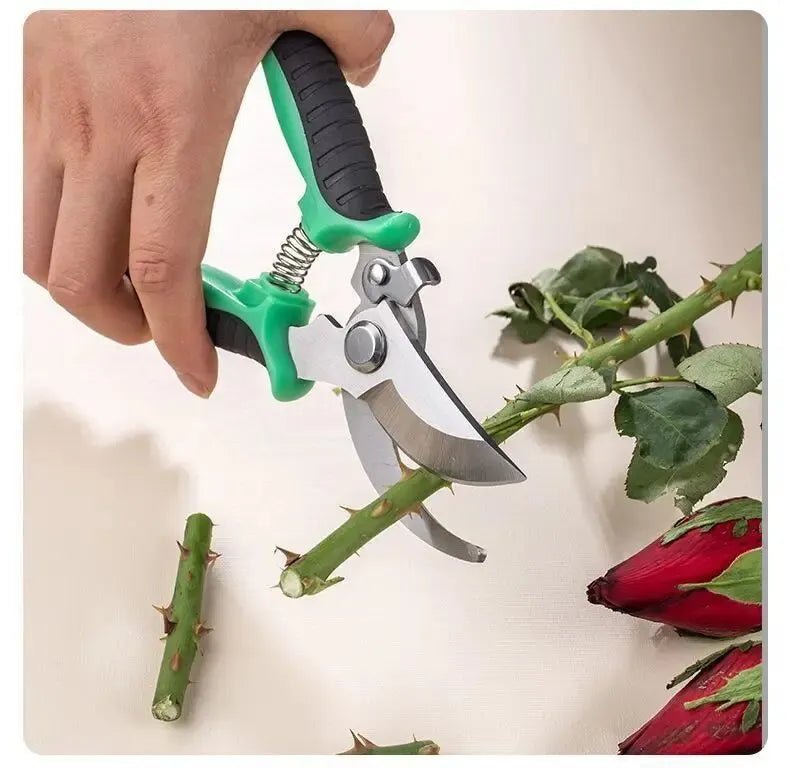 Gartenschere mit Edelstahlklinge, multifunktional - Grun - 20